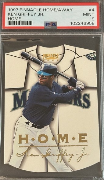 1997 Pinnacle Home/Away Ken Griffey Jr. card #4 in PSA 10 slab