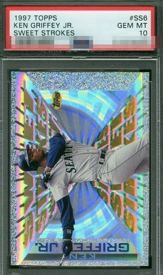 1997 Topps Sweet Strokes Ken Griffey Jr. card #SS6 in PSA 10 slab