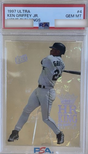 1997 Ultra Home Run Kings Ken Griffey Jr. card #4 in PSA 10 slab