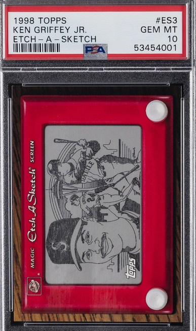 1998 Topps Etch-A-Sketch Ken Griffey Jr. card #ES3 in PSA 10 slab