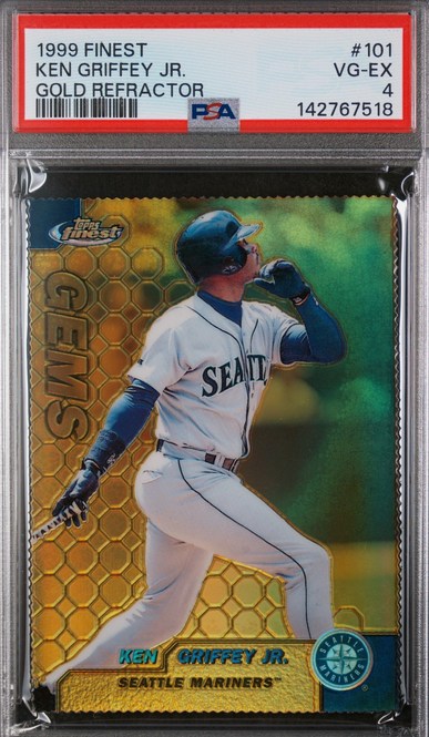 1999 Finest GEMS Gold Refractor Ken Griffey Jr. card #101