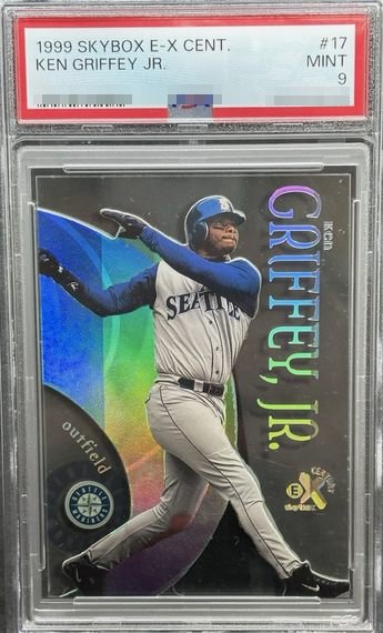 1999 Skybox E-X Century Ken Griffey Jr. card #17 in PSA 9 slab