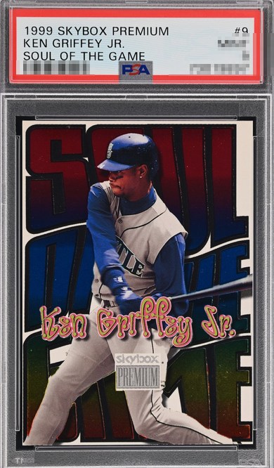 1999 Skybox Premium Soul of the Game Ken Griffey Jr. insert card #9SG in PSA 10 slab