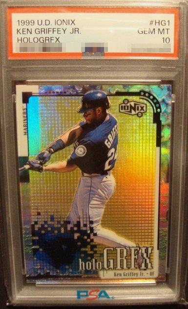 1999 UD Ionix HoloGrFx Ken Griffey Jr. card #HG1 in PSA 10 slab